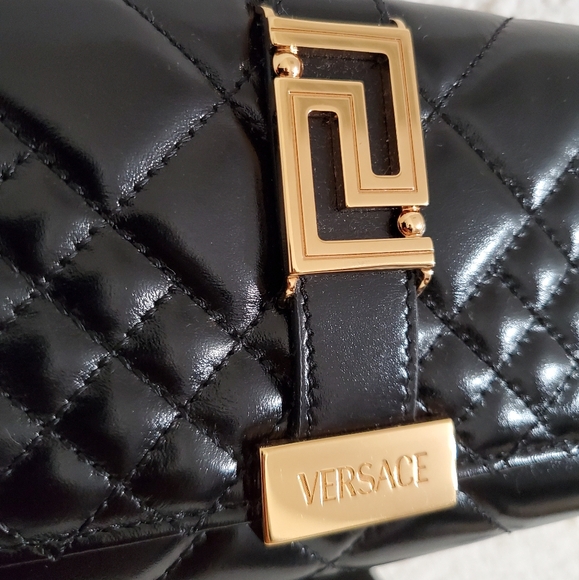 Versace Greca Goddess Mini Quilted Patent Leather Shoulder Bag - Picture 5 of 16